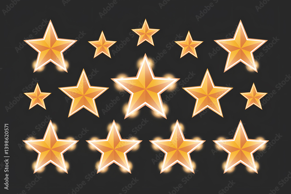 Golden Starry Night: A Glowing Celestial Design Golden Starry Night: A Glowing Celestial Design