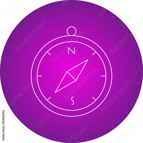Compass single vector illustration icon
