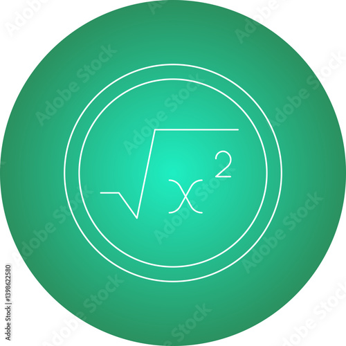 Square Root Symbol single vector illustration icon