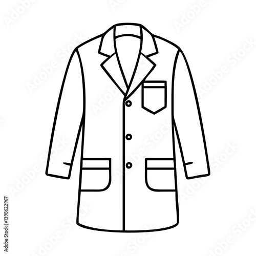 lab coat icon, lab coat vector illustration-simple illustration of lab coat, perfect for lab coat logos and icons