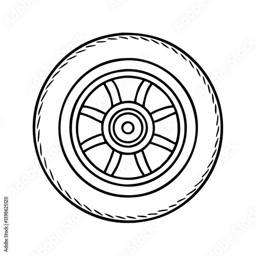 Canvas Print whitewall tires icon, whitewall tires vector illustration-simple illustration of