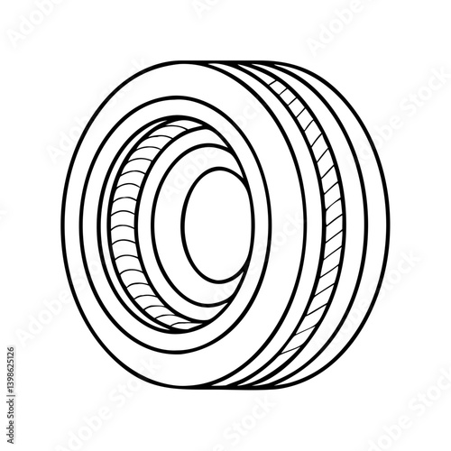 Photos whitewall tires icon, whitewall tires vector illustration-simple illustration of