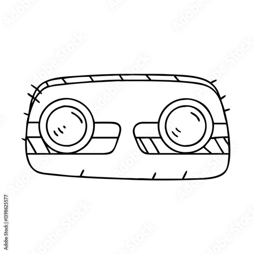 retro headlights icon, retro headlights vector illustration-simple illustration of retro headlights, perfect for retro headlights logos and icons