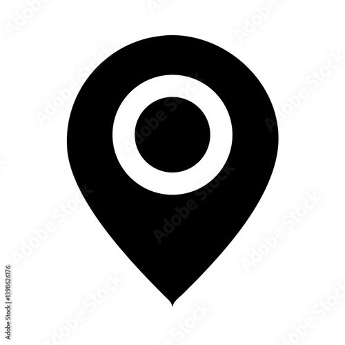 map marker glyph  vector flat icon