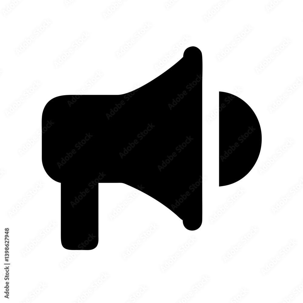 megaphone glyph  vector flat icon