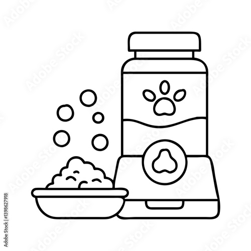 pet feeder icon, pet feeder vector illustration-simple illustration of pet feeder, perfect for pet feeder logos and icons