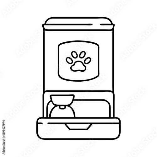 pet feeder icon, pet feeder vector illustration-simple illustration of pet feeder, perfect for pet feeder logos and icons