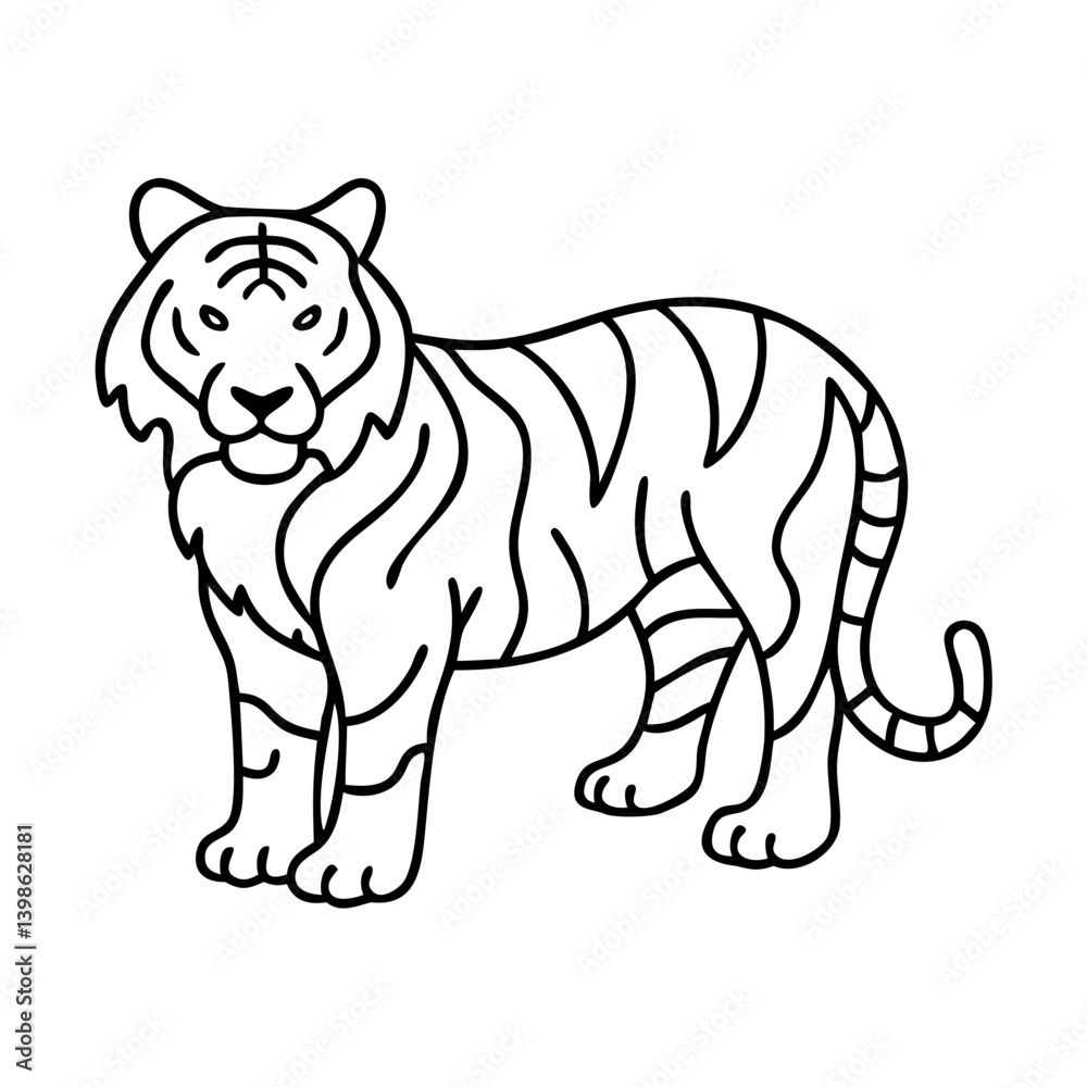 tiger icon, tiger vector illustration-simple illustration of tiger, perfect for tiger logos and icons tiger icon, tiger vector illustration-simple illustration of tiger, perfect for tiger logos and icons
