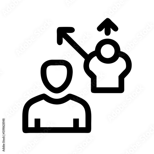 mentorship icon glyph  vector flat icon
