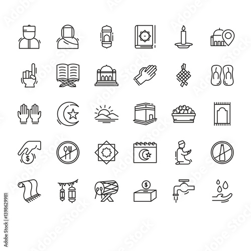 Islamic Ramadan and Eid Icons