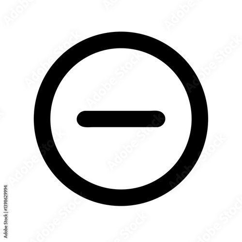 minus small glyph  vector flat icon