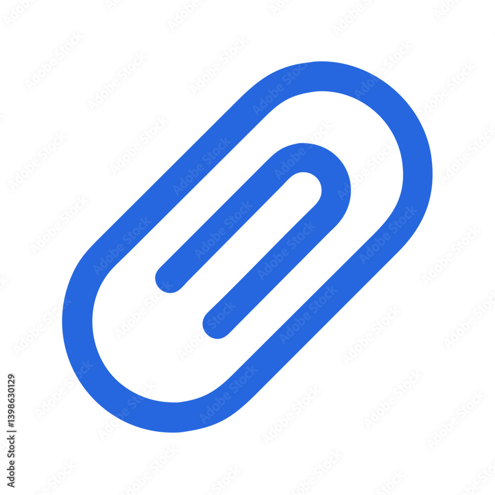 Paperclip Icon for Office Supplies and Document Organization Paperclip Icon for Office Supplies and Document Organization