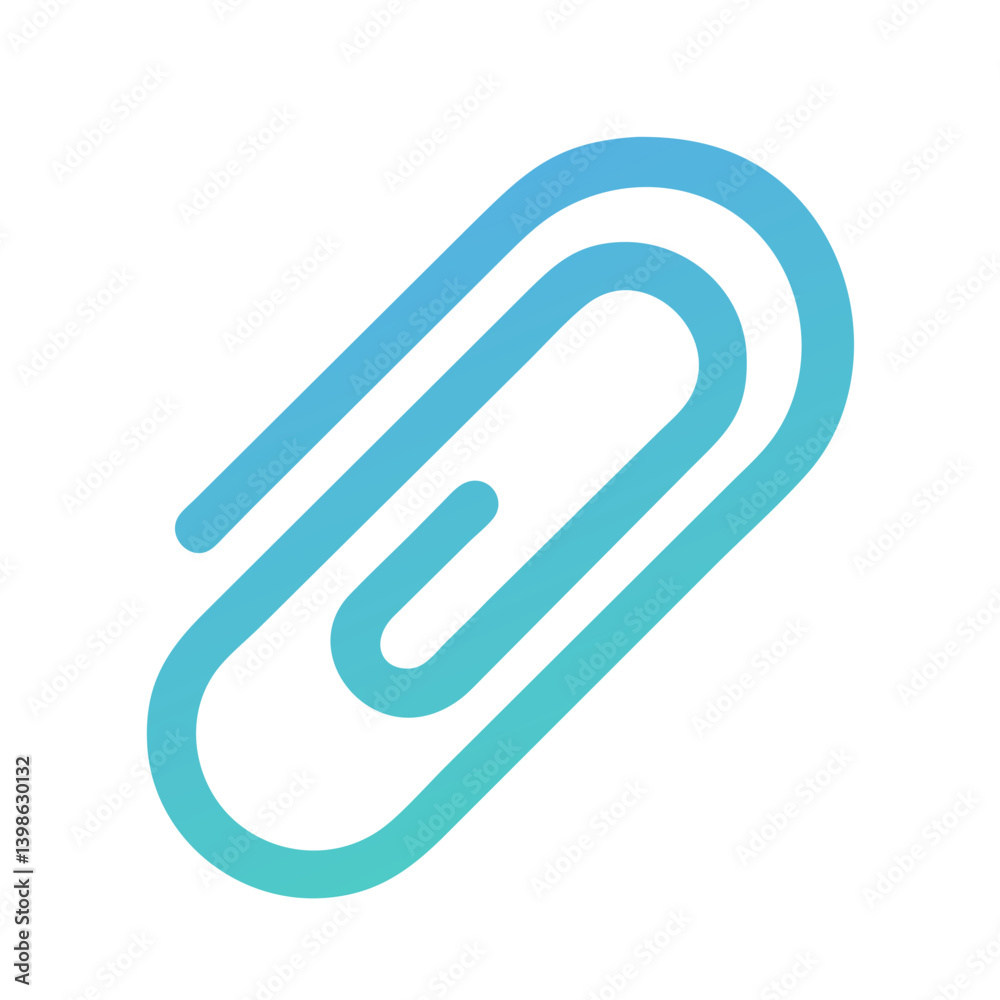 Paperclip Icon for Office Supplies and Document Organization Paperclip Icon for Office Supplies and Document Organization