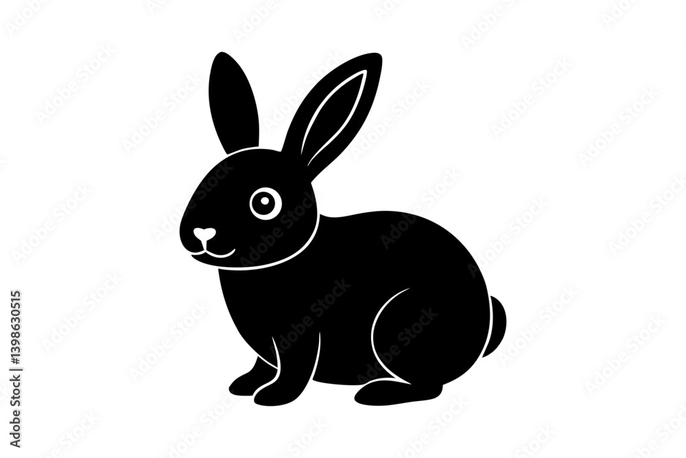 Fototapeta premium vector illustration of a rabbit icon