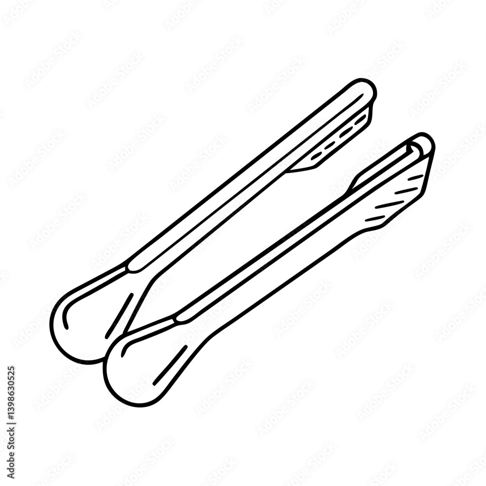 Obraz premium tongs icon, tongs vector illustration-simple illustration of tongs, perfect for tongs logos and icons