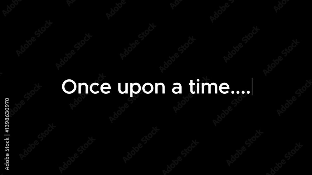 'Once Upon a Time' Typography Animation | Clean and Simple animation