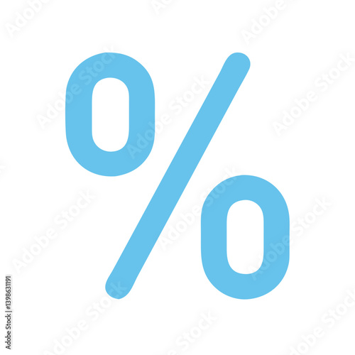 Percent Sign Icon for Finance, Discounts, and Data Representation
