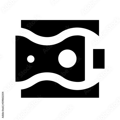 money bill wave alt glyph  vector flat icon