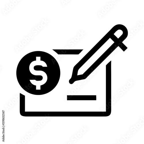money check edit alt  vector flat icon