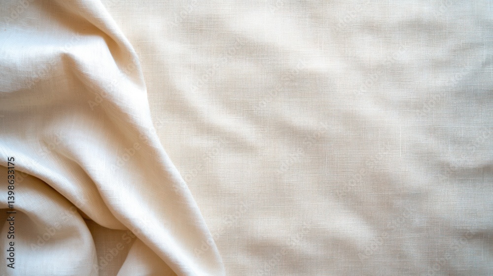 Cream linen fabric texture background close up neutral minimalist backdrop Cream linen fabric texture background close up neutral minimalist backdrop