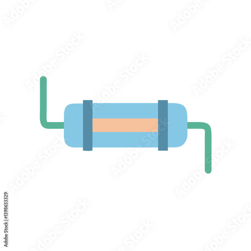 Resistor Icon for Electronics and Circuit Design