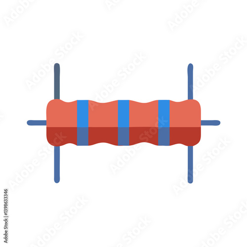 Resistor Icon for Electronics and Circuit Design