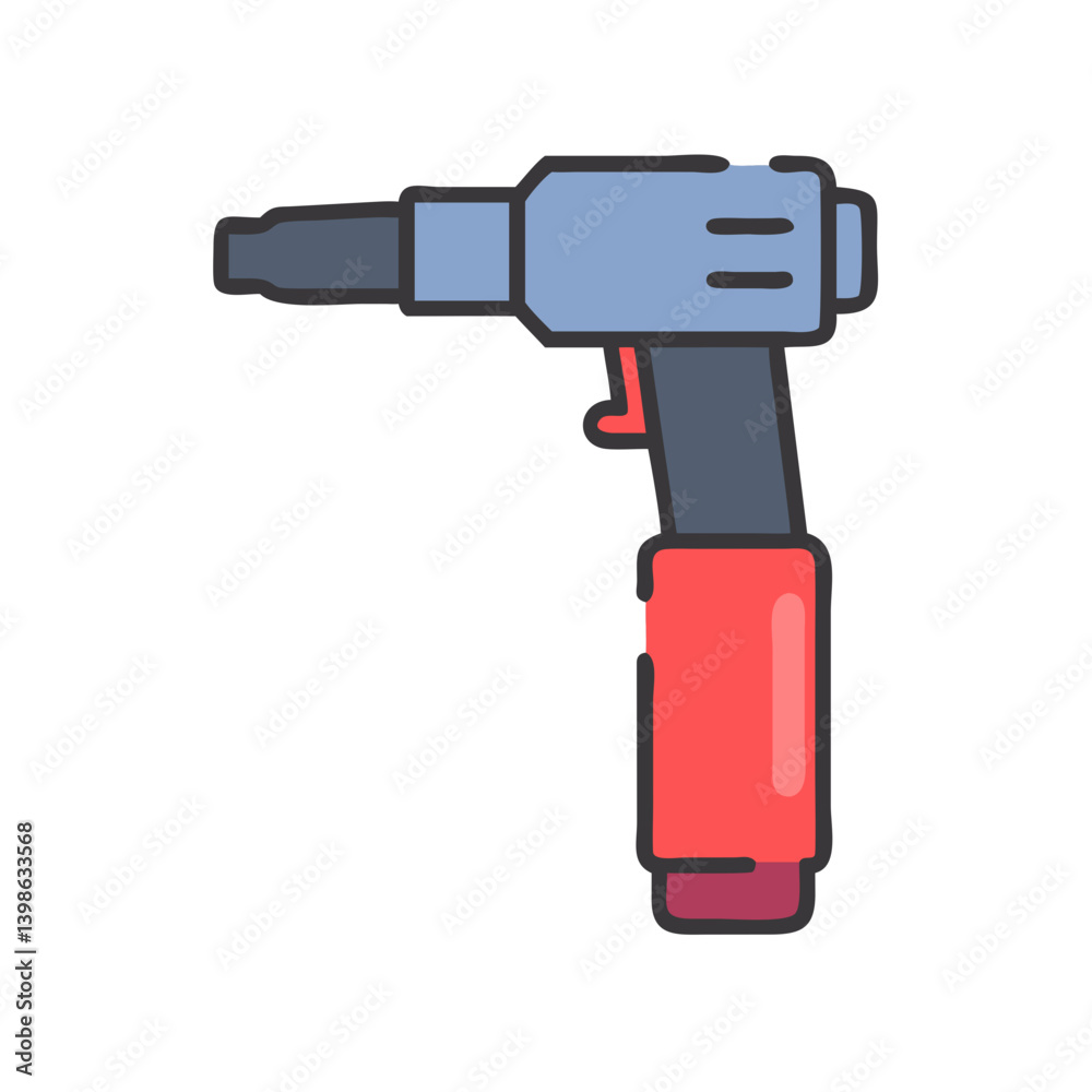 Riveter Icon for Construction and Metalwork Riveter Icon for Construction and Metalwork