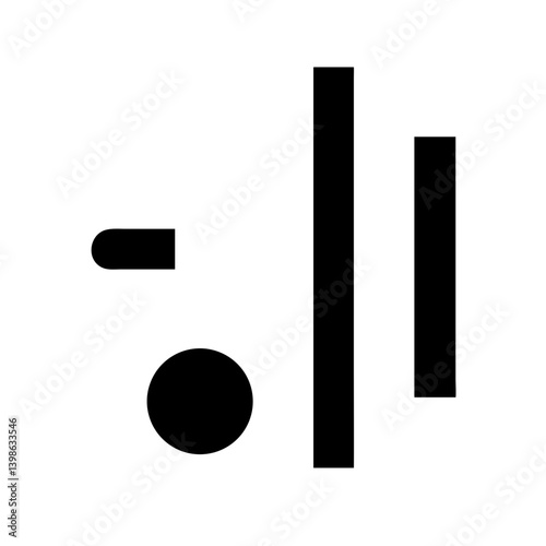 music alt glyph  vector flat icon