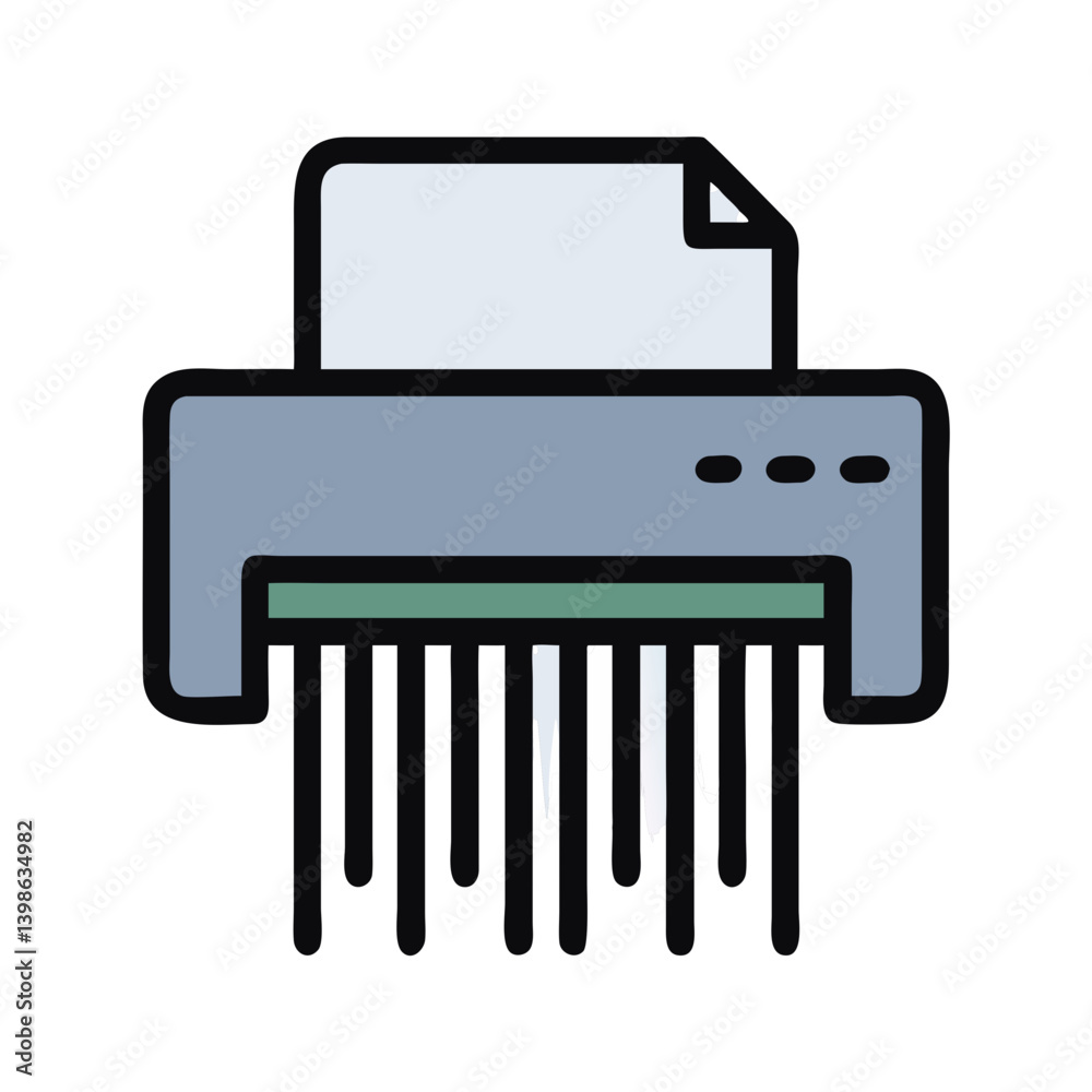 Shredder Icon for Document Disposal and Security Shredder Icon for Document Disposal and Security
