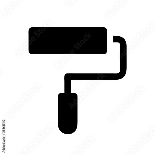 paint roller  vector flat icon