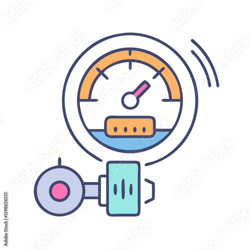 Speed Sensor Icon for Monitoring and Precision