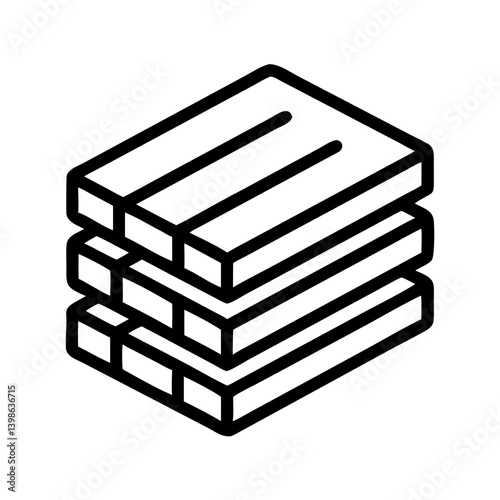 Stack of Closed Books Icon for Learning and Knowledge