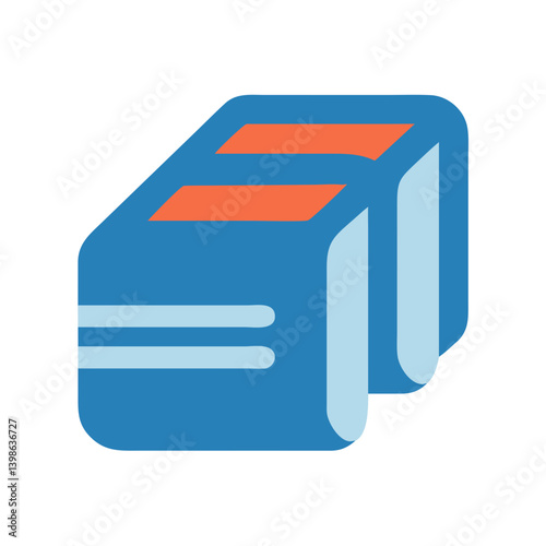 Stack of Closed Books Icon for Learning and Knowledge