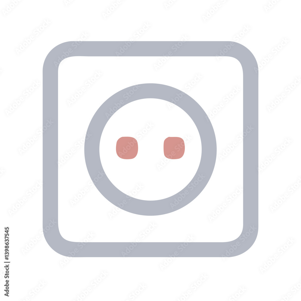 Telephone Socket Icon for Connectivity and Communication Telephone Socket Icon for Connectivity and Communication