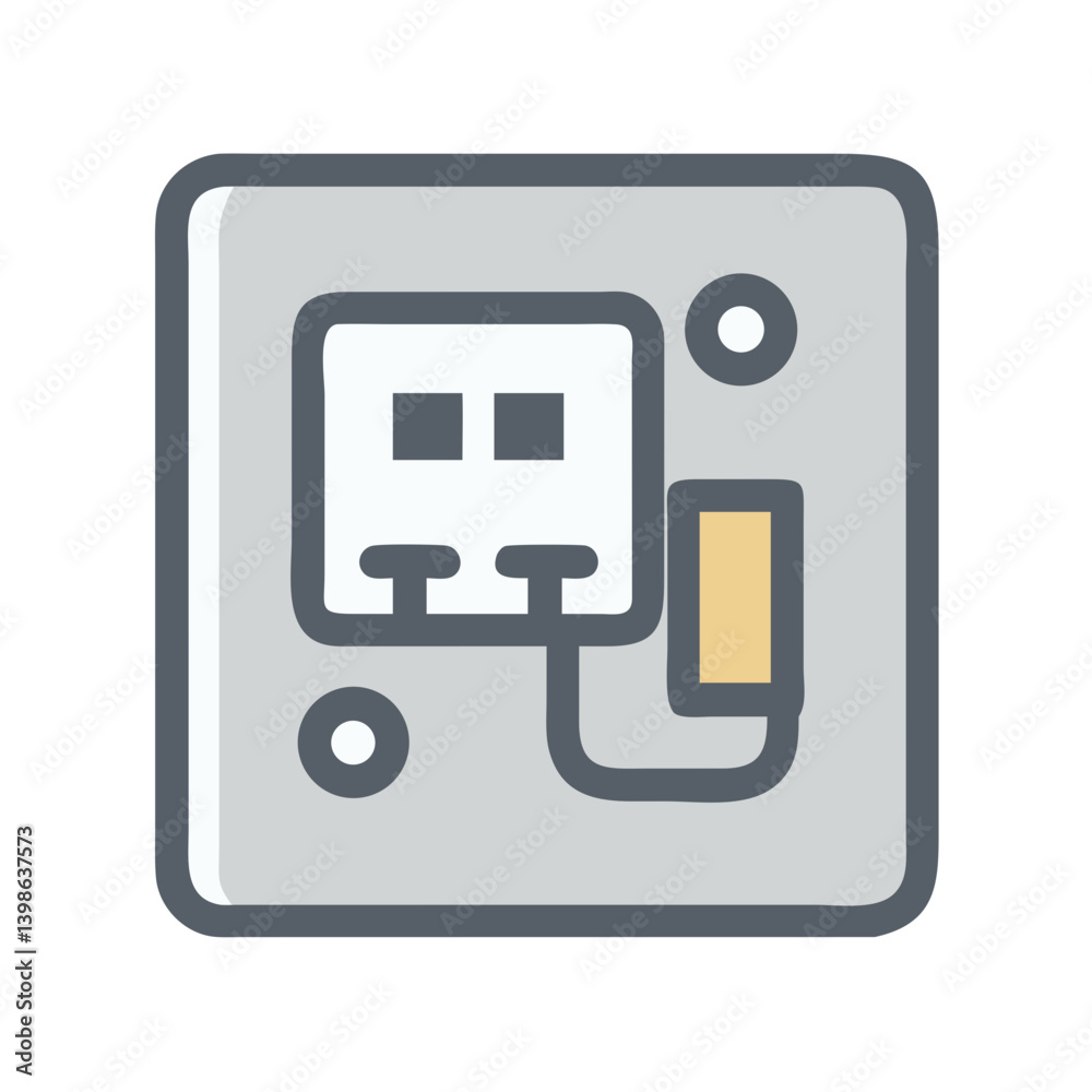 Telephone Socket Icon for Connectivity and Communication Telephone Socket Icon for Connectivity and Communication