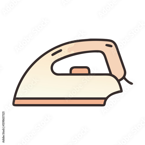 Iron with Rounded Base in Minimalistic Style   