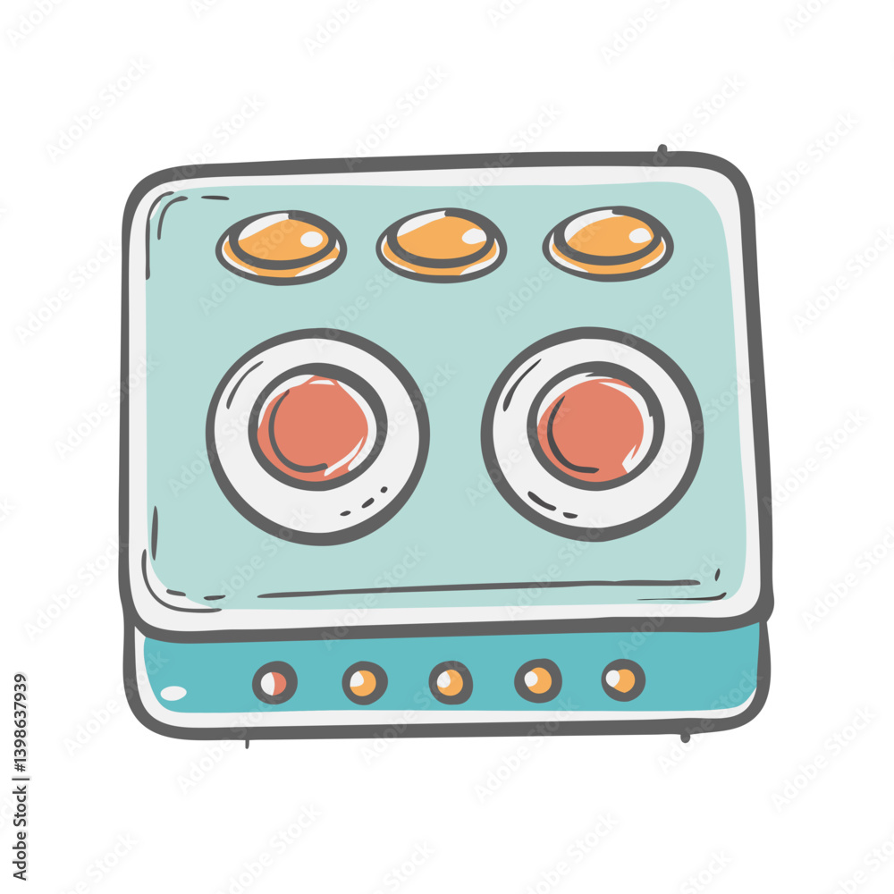 Fototapeta premium electric stove icon, electric stove vector illustration-simple illustration of electric stove, perfect for electric stove logos and icons