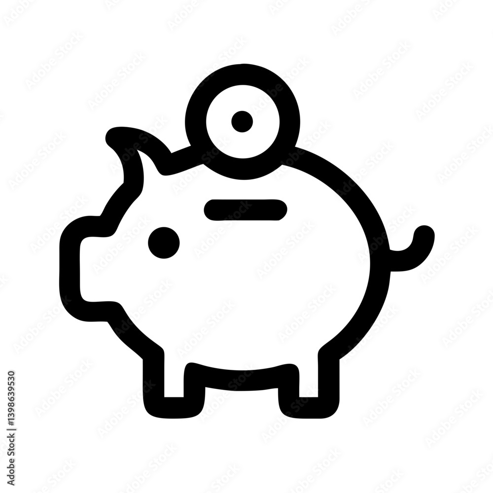 piggy bank vector flat icon piggy bank vector flat icon