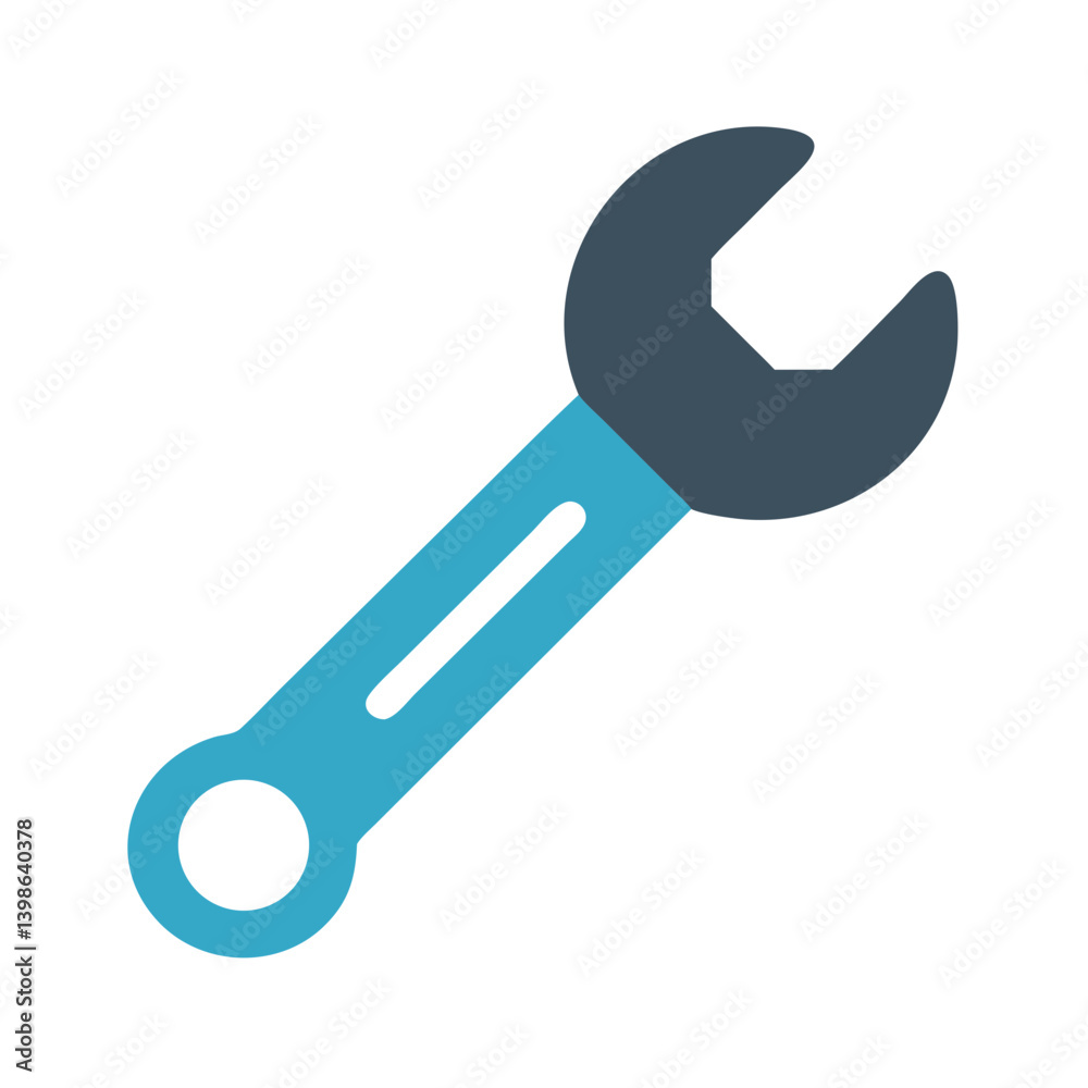 Precision Grip: Minimal Wrench Icon Vector Design Precision Grip: Minimal Wrench Icon Vector Design