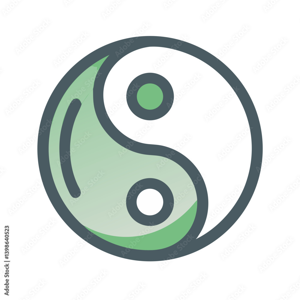 Balanced Harmony: Minimal Yin Yang Vector Emblem Balanced Harmony: Minimal Yin Yang Vector Emblem
