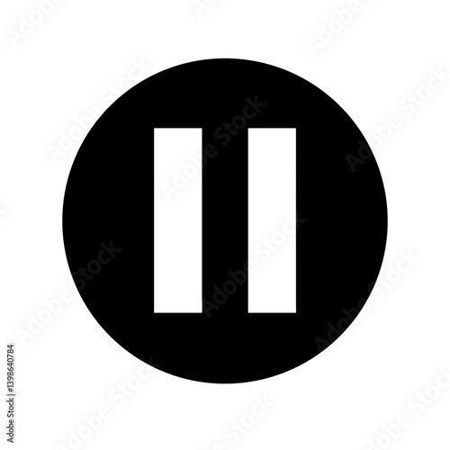 play pause glyph  vector flat icon