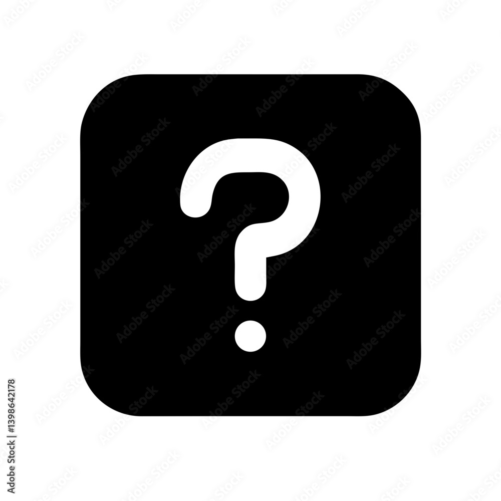 question square  vector flat icon