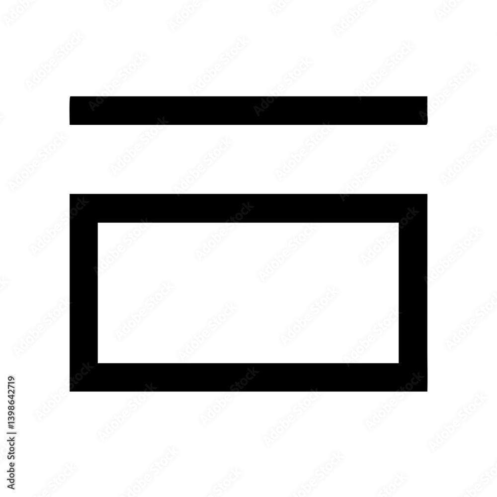 rectangle horizontal glyph vector flat icon rectangle horizontal glyph vector flat icon