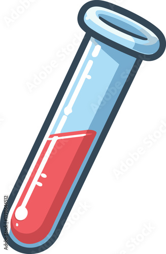 赤い液体の入った試験管のイラスト
