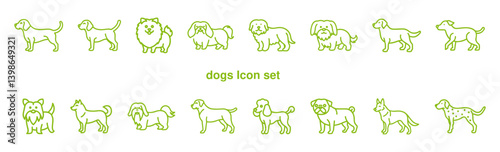 Icon of a simple line drawing of a dog.