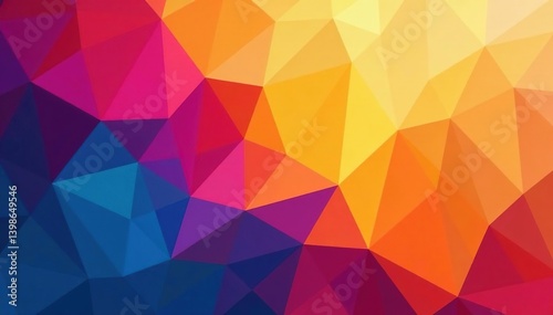 Geometric abstract shapes, vibrant color palette, surface pattern, vector, design element
