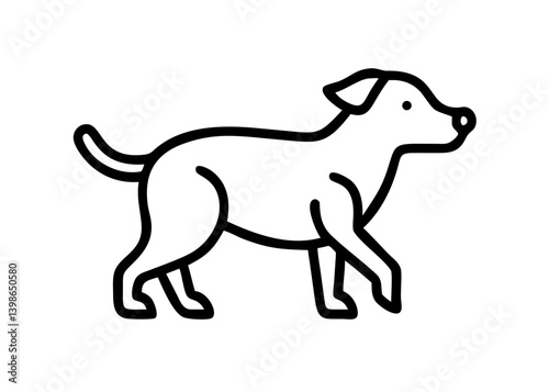 Icon of a simple line drawing of a dog.