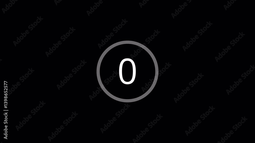 Five seconds countdown animation from 5 seconds to 0 second with alpha channel, 5 seconds countdown timer on transparent background Five seconds countdown animation from 5 seconds to 0 second with alpha channel, 5 seconds countdown timer on transparent background