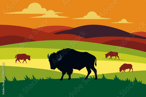 landscape with cows