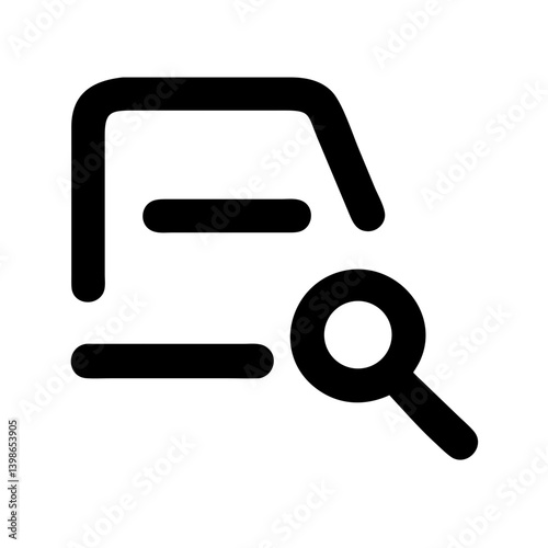 search alt glyph  vector flat icon